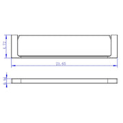 Edition K Shower Shelf - Wall Mount - 21" Brass/Glass/Polished Chrome