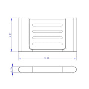 Moon Shower Shelf - Wall Mount - 8" Brass/Polished Chrome