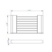 Moon Shower Shelf - Wall Mount - 7" Brass/Polished Chrome