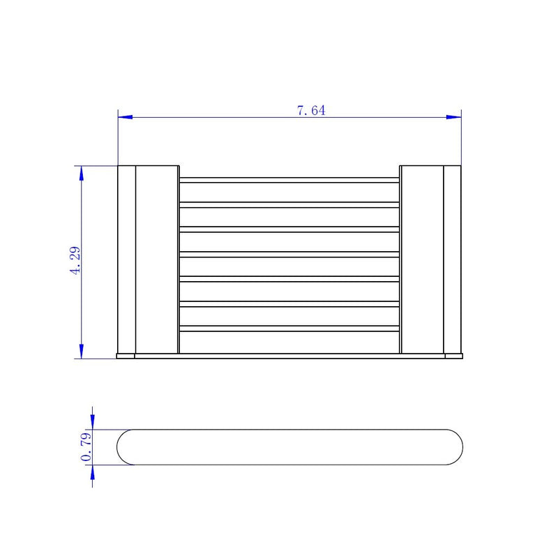 Moon Shower Shelf - Wall Mount - 7" Brass/Polished Chrome