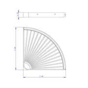 Shower Complements Corner Shower Shelf - Wall Mount - 7" Brass/Polished Chrome