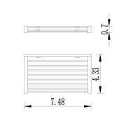 Shower Complements Shower Shelf - Wall Mount - 7" Brass/Polished Chrome