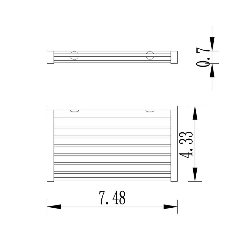 Shower Complements Shower Shelf - Wall Mount - 7" Brass/Polished Chrome
