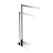 Bathroom Complements Double Towel Bar - Free Standing - 31" Brass/Polished Chrome