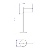 Bathroom Complements Double Towel Bar - Free Standing - 37" Brass/Polished Chrome