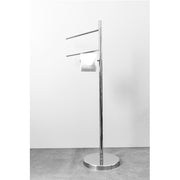 Bathroom Complements Double Towel Bar - Free Standing - 37" Brass/Polished Chrome