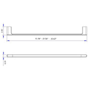 Moon Single Towel Bar - Wall Mount Brass/Polished Chrome