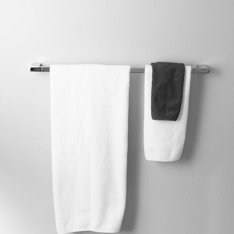 Moon Single Towel Bar - Wall Mount Brass/Polished Chrome