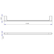 Moon Single Towel Bar - Wall Mount - 18" Brass/Matt Black