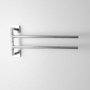 Zurich Double Towel Bar - Wall Mount - 15" Brass/Polished Chrome