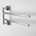 Zurich Double Towel Bar - Wall Mount - 15" Brass/Polished Chrome