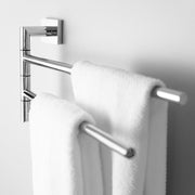 Zurich Double Towel Bar - Wall Mount - 15" Brass/Polished Chrome