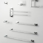 Zurich Single Towel Bar - Wall Mount Brass/Polished Chrome