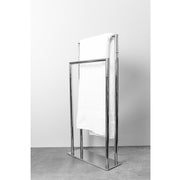 Zurich Double Towel Bar - Free Standing - 33" Brass/Polished Chrome