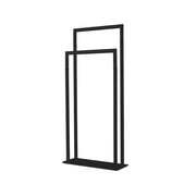 Zurich Double Towel Bar - Free Standing - 33" Brass/Matt Black