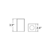 Cubic Toothbrush Holder - Free Standing - 4" Brass/Satin Brass