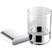 Moon Toothbrush Holder - Wall Mount - 4" Brass/Glass/Polished Chrome