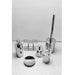 Smart Toothbrush Holder - Free Standing - 3" Brass/Polished Chrome