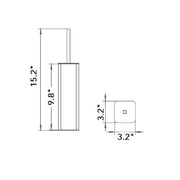 Moon Toilet Brush Holder - Free Standing - 16" Brass/Polished Chrome