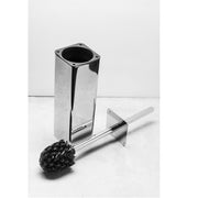 Moon Toilet Brush Holder - Free Standing - 16" Brass/Polished Chrome