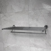 Smart Towel Shelf - Wall Mount - 24" Brass/Polished Chrome