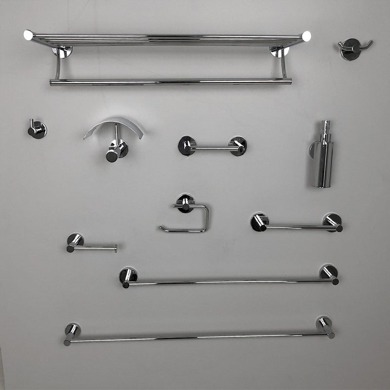 Smart Towel Shelf - Wall Mount - 24" Brass/Polished Chrome