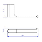 Moon Toilet Paper Holder - Wall Mount - 7" Brass/Polished Chrome