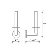 Munich Vertical Toilet Paper Holder - Wall Mount - 7" Brass/Polished Chrome