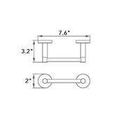 Smart Toilet Paper Holder - Wall Mount - 5" Brass/Polished Chrome