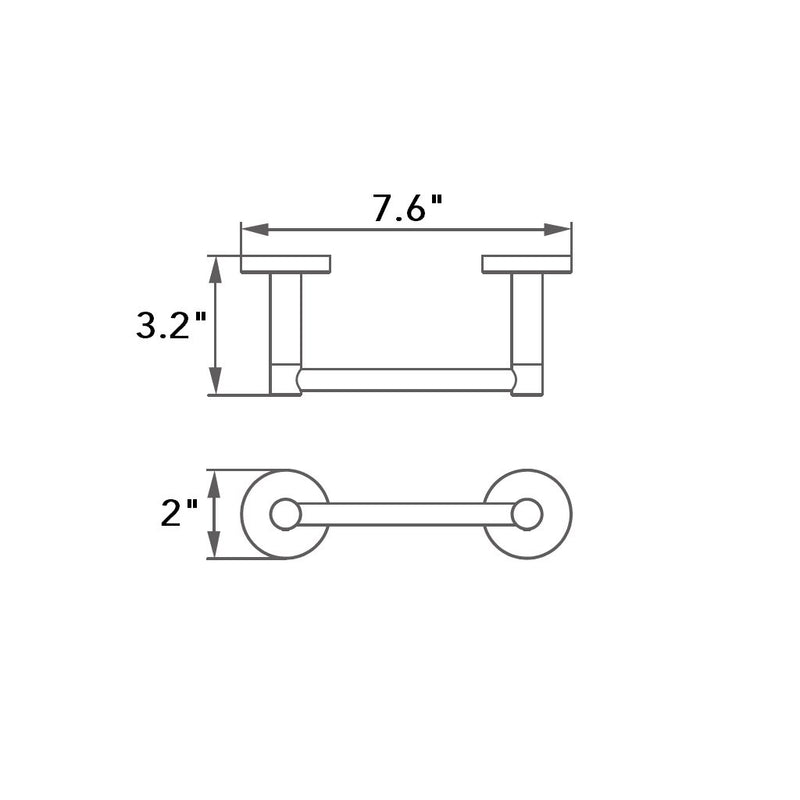 Smart Toilet Paper Holder - Wall Mount - 5" Brass/Polished Chrome