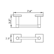 Zurich Toilet Paper Holder - Wall Mount - 7" Brass/Polished Chrome
