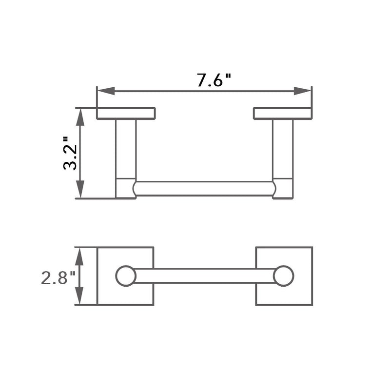 Zurich Toilet Paper Holder - Wall Mount - 7" Brass/Polished Chrome