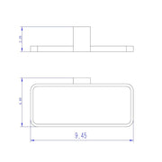 Bathroom Complements Towel Ring - Wall Mount - 9" Brass/Polished Chrome