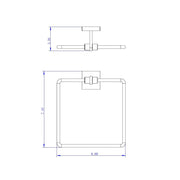 Bathroom Complements Towel Ring - Wall Mount - 6" Brass/Polished Chrome