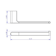 Moon Towel Ring - Wall Mount - 9" Brass/Polished Chrome