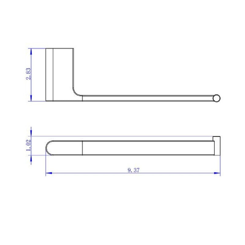 Moon Towel Ring - Wall Mount - 9" Brass/Polished Chrome