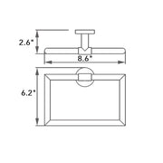 Munich Towel Ring - Wall Mount - 9" Brass/Polished Chrome