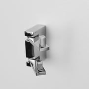 Luk 2 Double Hook - Wall Mount - 3" Brass/Polished Chrome