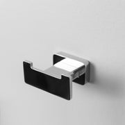 Magna Double Hook - Wall Mount - 3" Brass/Polished Chrome