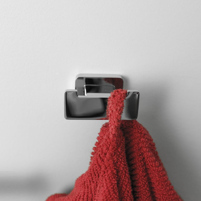 Magna Double Hook - Wall Mount - 3" Brass/Polished Chrome