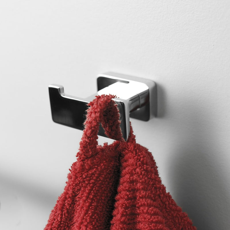 Magna Double Hook - Wall Mount - 3" Brass/Polished Chrome