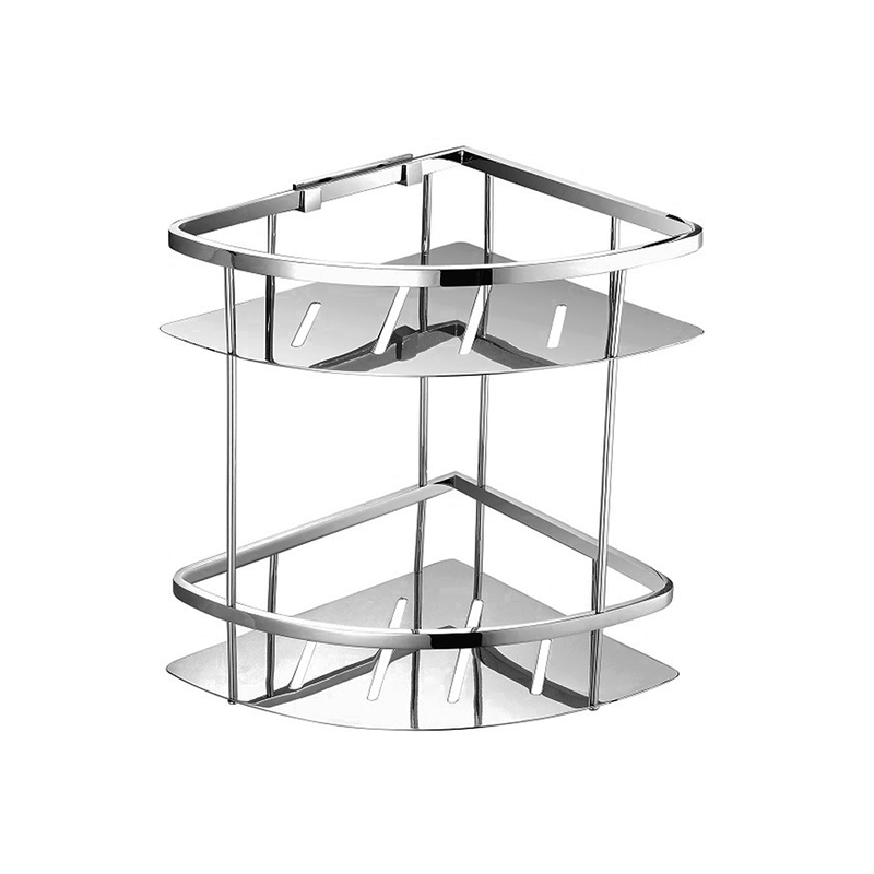 Corner Double Shower Basket - Wall Mount - 15" Stainless Steel/Polished Chrome