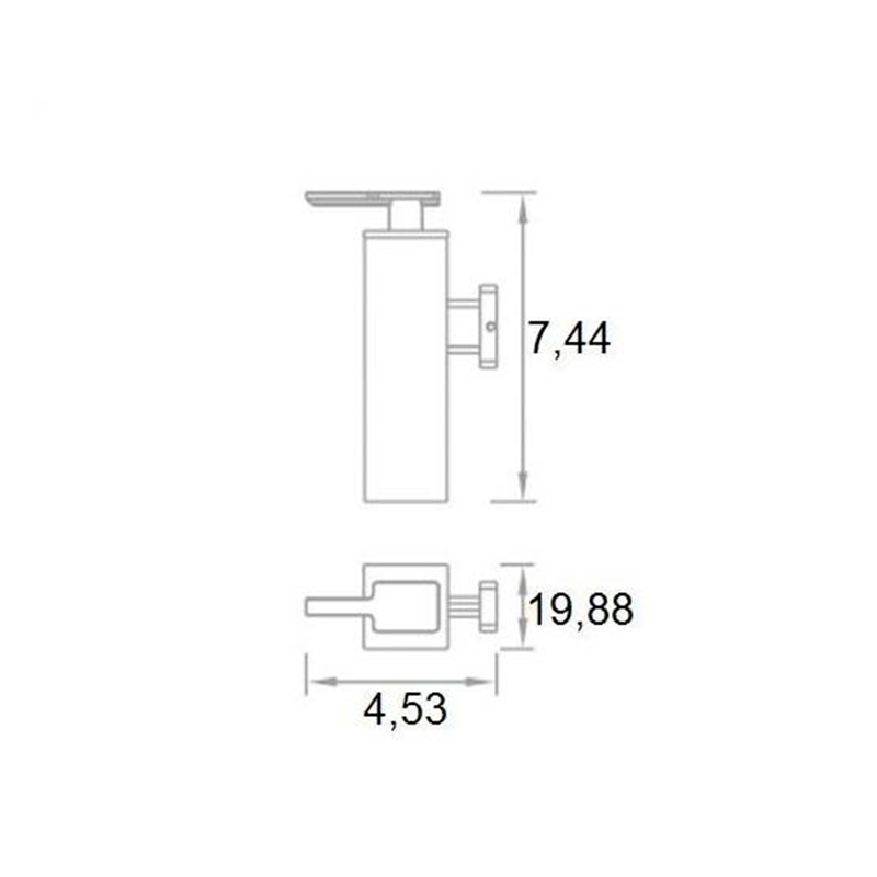 Noah Soap Dispenser - Wall Mount - 8" Brass/Polished Chrome