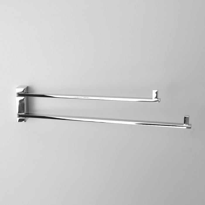 Luk 2 Double Towel Bar - Wall Mount - 13" Brass/Polished Chrome
