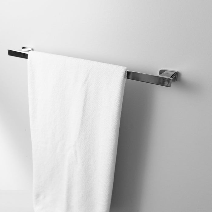 Magna Single Towel Bar - Wall Mount Brass/Polished Chrome