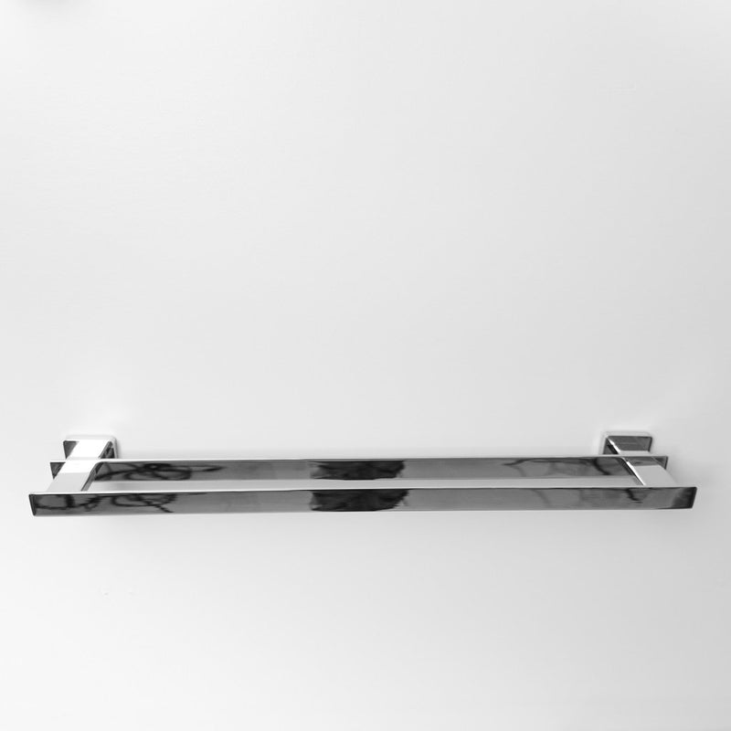 Magna Double Towel Bar - Wall Mount - 24" Brass/Polished Chrome