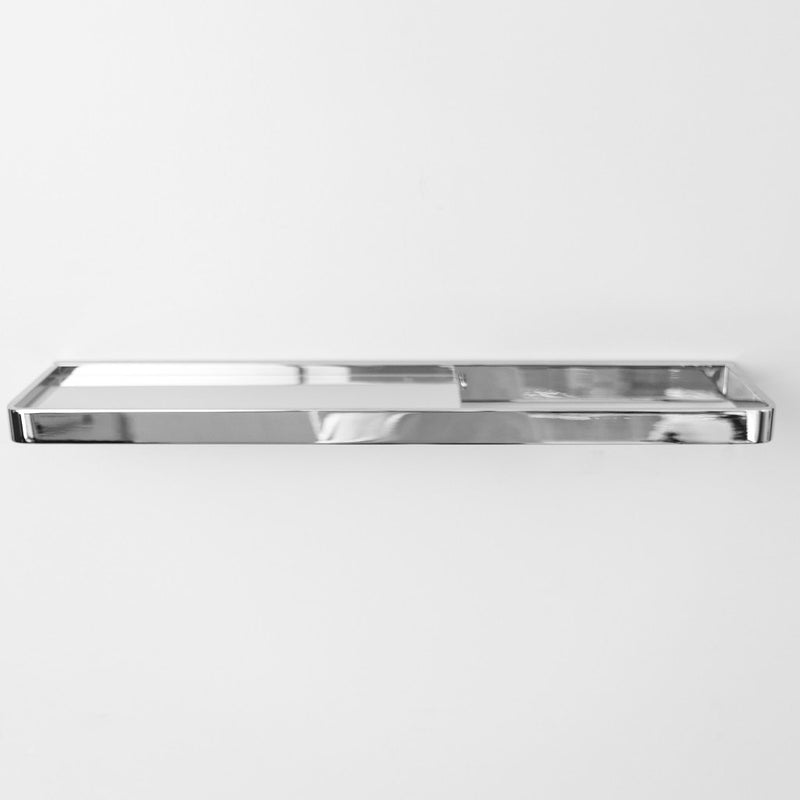 Mare Shelf With Towel Bar - Wall Mount - 20" Brass/Glass/Polished Chrome
