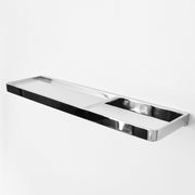 Mare Shelf With Towel Bar - Wall Mount - 20" Brass/Glass/Polished Chrome