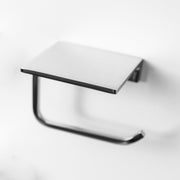 Cubic Toilet Paper Holder - Wall Mount - 5" Brass/Polished Chrome