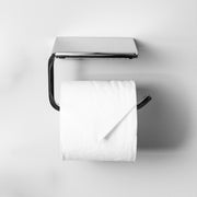 Cubic Toilet Paper Holder - Wall Mount - 5" Brass/Polished Chrome